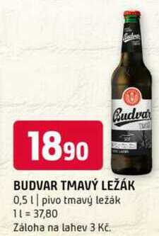 BUDVAR TMAVÝ LEŽÁK 0,5 l