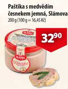 Paštika s medvědím česnekem jemná, Slámova, 200 g 