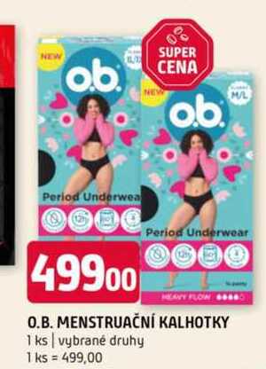O.B. MENSTRUAČNÍ KALHOTKY 1 ks 
