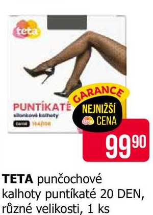 TETA punčochové kalhoty puntíkaté 20 DEN, různé velikosti, 1 ks 