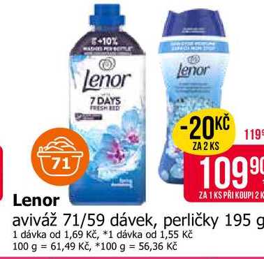 Lenor Unstoppables Vonné Perličky 195g, vybrané druhy