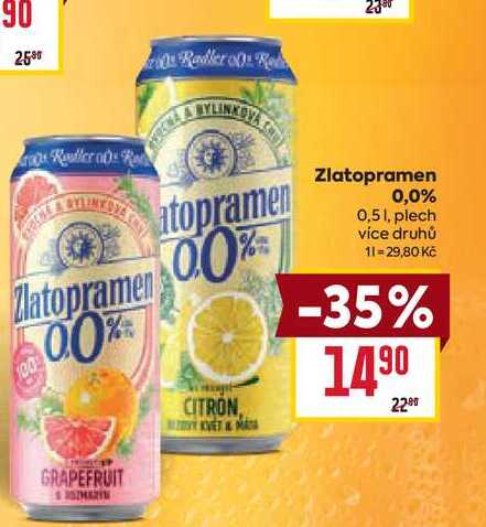 Zlatopramen 0,0% 0,51, plech