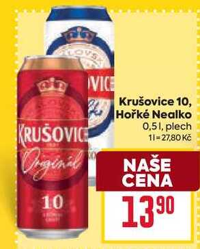Krušovice Hořké Nealko 0,51, plech 