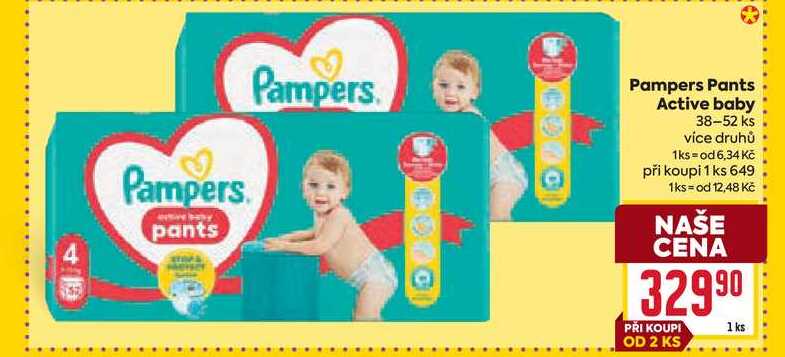 Pampers Pants Active baby 38-52 ks 