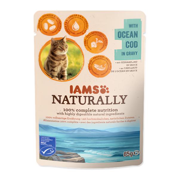 IAMS Naturally Kapsička treska v omáčce pro kočky
