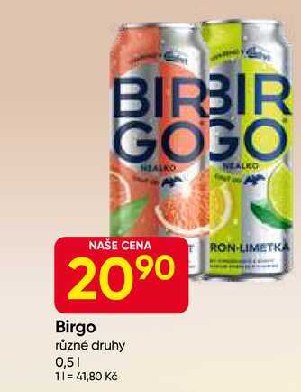 Birgo různé druhy 0,5l