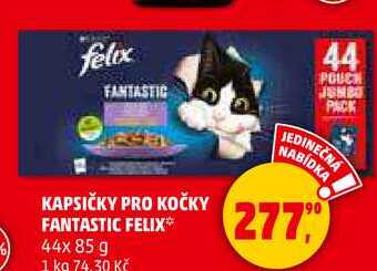 KAPSIČKY PRO KOČKY FANTASTIC FELIX, 44x 85 g 