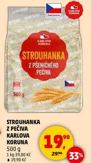 STROUHANKA Z PEČIVA KARLOVA KORUNA, 500 g 