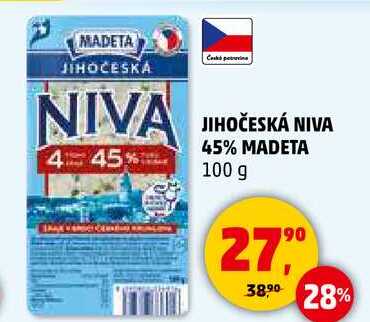 JIHOČESKÁ NIVA 45% MADETA, 100 g  