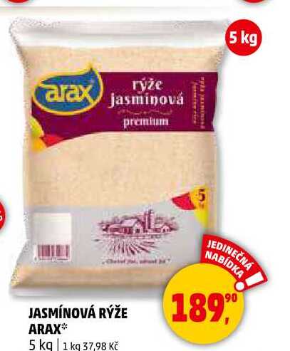 JASMÍNOVÁ RÝŽE ARAX, 5 kq  