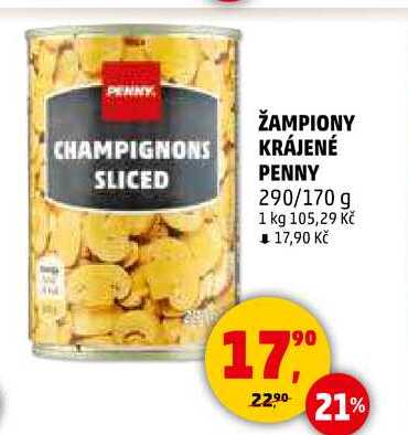 ŽAMPIONY KRÁJENÉ PENNY, 290/170 g  