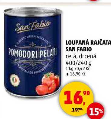 LOUPANÁ RAJČATA SAN FABIO celá, drcená, 400/240 g 
