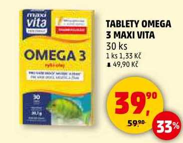 TABLETY OMEGA 3 MAXI VITA, 30 ks  