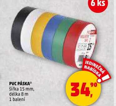 PVC PÁSKA šířka 15 mm, délka 8 m, 1 balení 