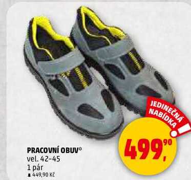 PRACOVNÍ OBUV vel. 42-45, 1 pár 
