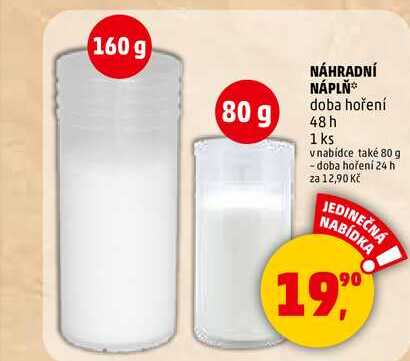 NÁHRADNÍ NÁPLŇ doba hoření 48h, 1 ks  