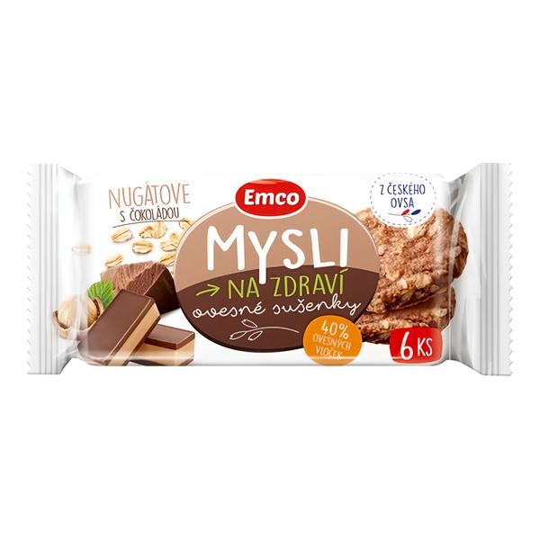 Emco Ovesné sušenky nugátové s čokoládou