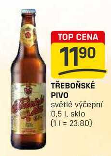 TŘEBOŇSKÉ PIVO světlé výčepní 0,5l 