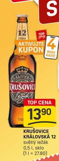 KRUŠOVICE KRÁLOVSKÁ 12 světlý ležák 0,5l