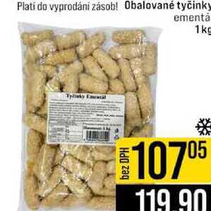 Obalované tyčinky ementál 1 kg 