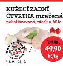 KUŘECÍ ZADNÍ ČTVRTKA mražená 1kg 