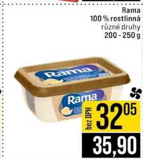 Rama 100% rostlinná různé druhy 200-250 g
