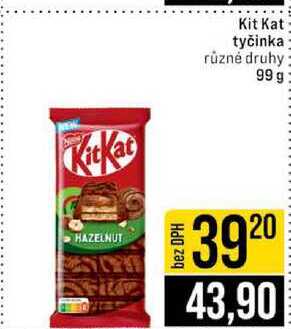 Kit Kat tyčinka různé druhy 99 g  v akci