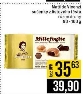 Matilde Vicenzi sušenky z listového těsta různé druhy   90-100  g