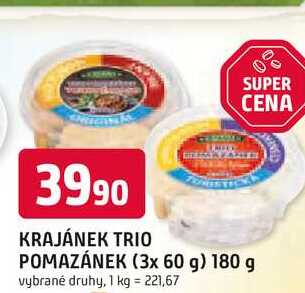 KRAJÁNEK TRIO CENA POMAZÁNEK (3x 60 g) 180 g 