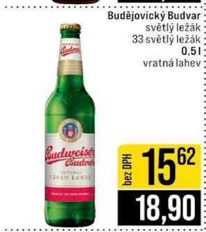 Budějovický Budvar světlý ležák  0,5 l