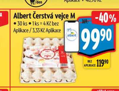  Albert Čerstvá vejce M  30 ks