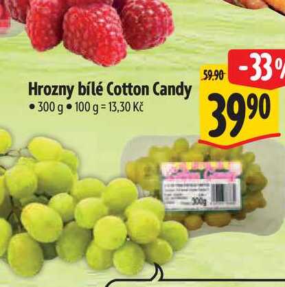 Hrozny bílé Cotton Candy 300 g 