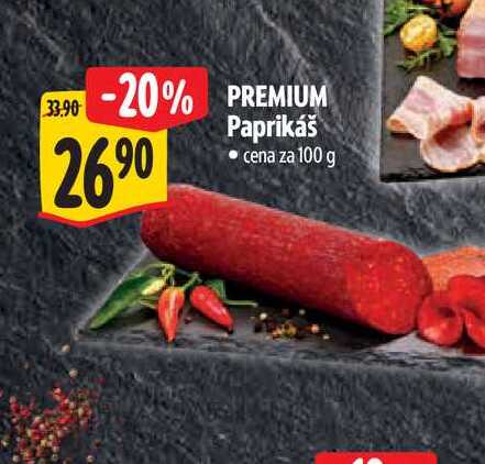   PREMIUM Paprikáš cena za 100 g 