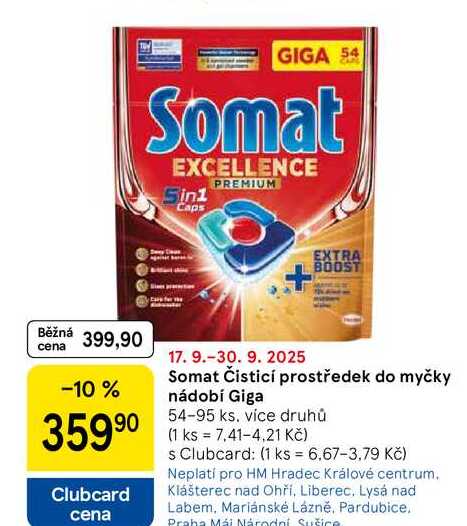 Somat Čisticí prostředek do myčky nádobí Giga, 54-95 ks 