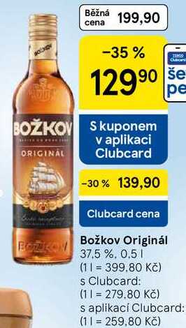 Božkov Originál 37,5 %, 0,5 l