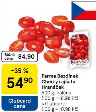 Farma Bezdínek Cherry rajčata Hranáček, 500 g 