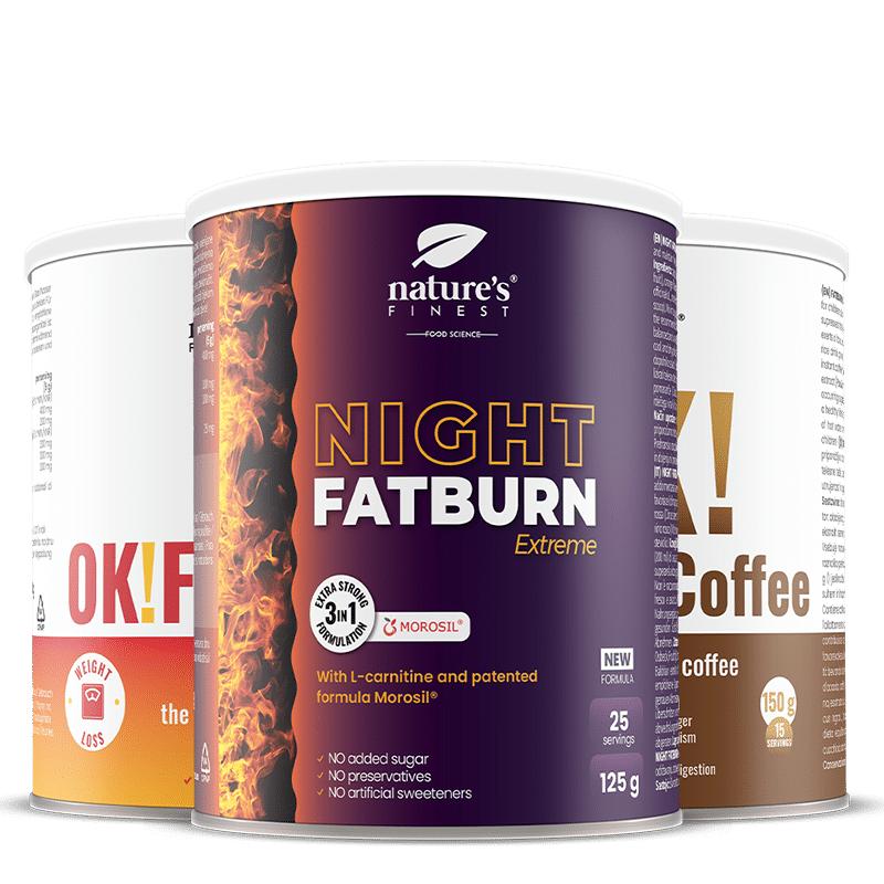 Balíček L-Karnitin a Kávový Spalovač Tuků Blend | 3 Spalovače Tuků od Nature's Finest
