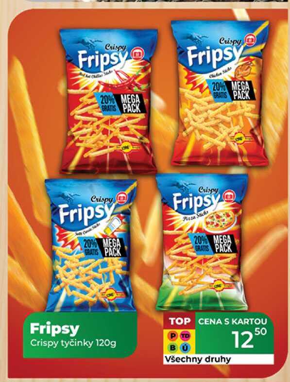 Fripsy Crispy tyčinky 120g  