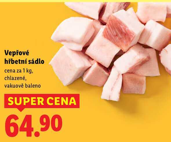 Vepřové hřbetní sádlo, cena za 1 kg