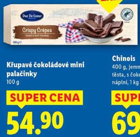 Křupavé čokoládové mini palačinky, 100 g 