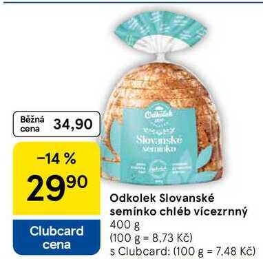 Odkolek Slovanské semínko chléb vícezrnný, 400 g 