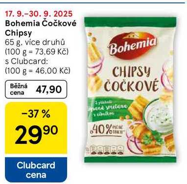 Bohemia Čočkové Chipsy, 65 g, více druhů  