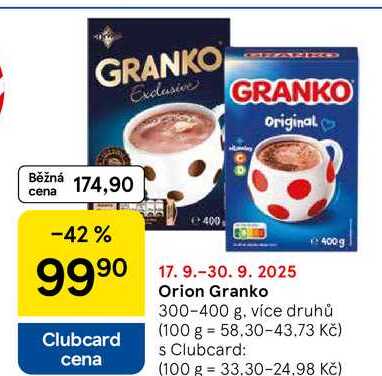Orion Granko, 300-400 g, více druhů