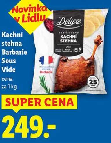 Kachní stehna Barbarie Sous Vide, cena za 1 kg 