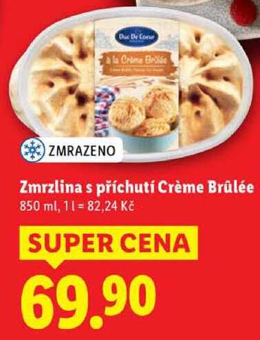 Zmrzlina s příchutí Crème Brûlée, 850 ml