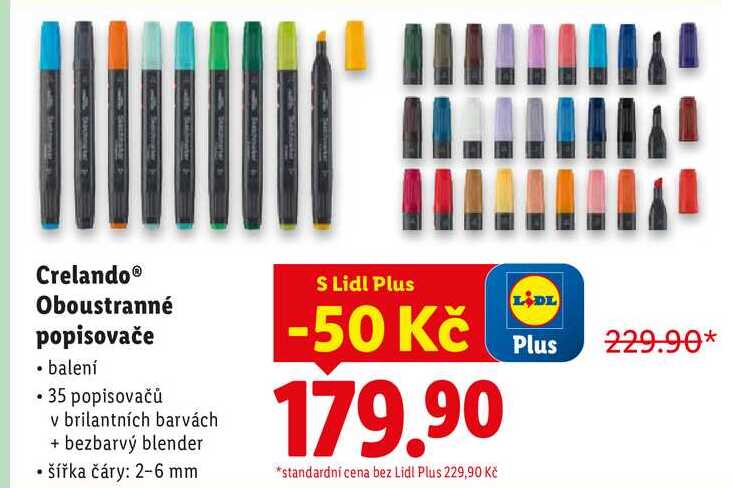 Crelando Oboustranné popisovače