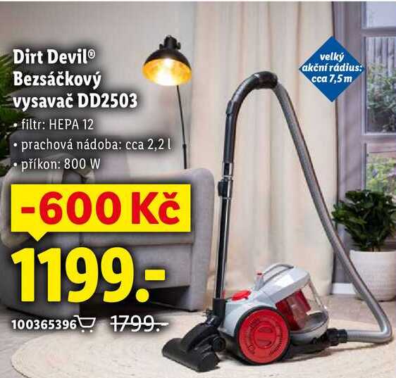 Dirt Devil Bezsáčkový vysavač DD2503 