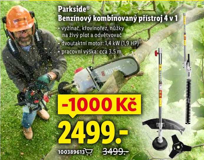 Parkside Benzínový kombinovaný přístroj 4 v 1