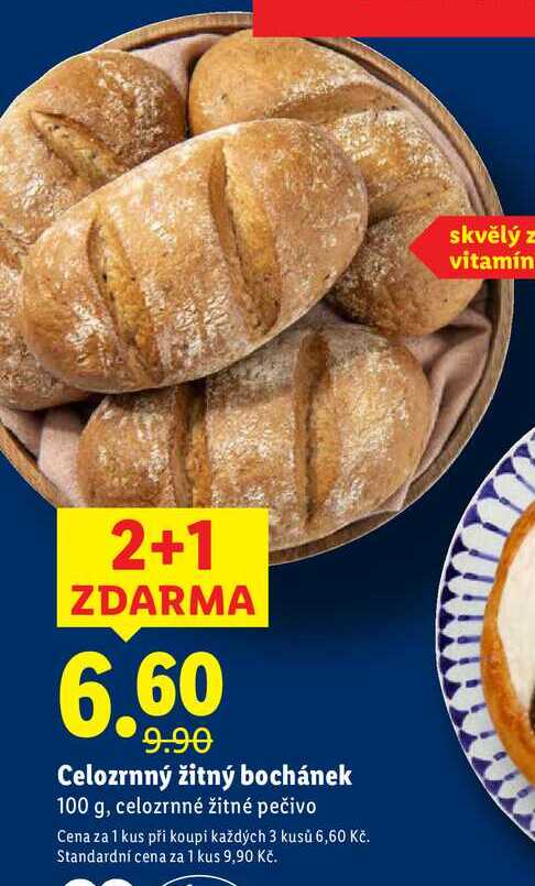 Celozrnný žitný bochánek, 100 g