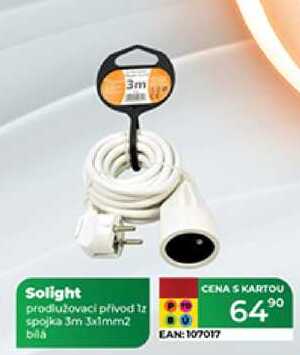 Solight 3m prodlužovaci přivod z spojka 3m 3x1mm2  